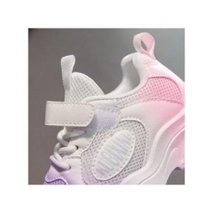 Child Girl Anti Slip Breathable Sneakers Thick Soled Mesh Fabric Kids Walk Shoes